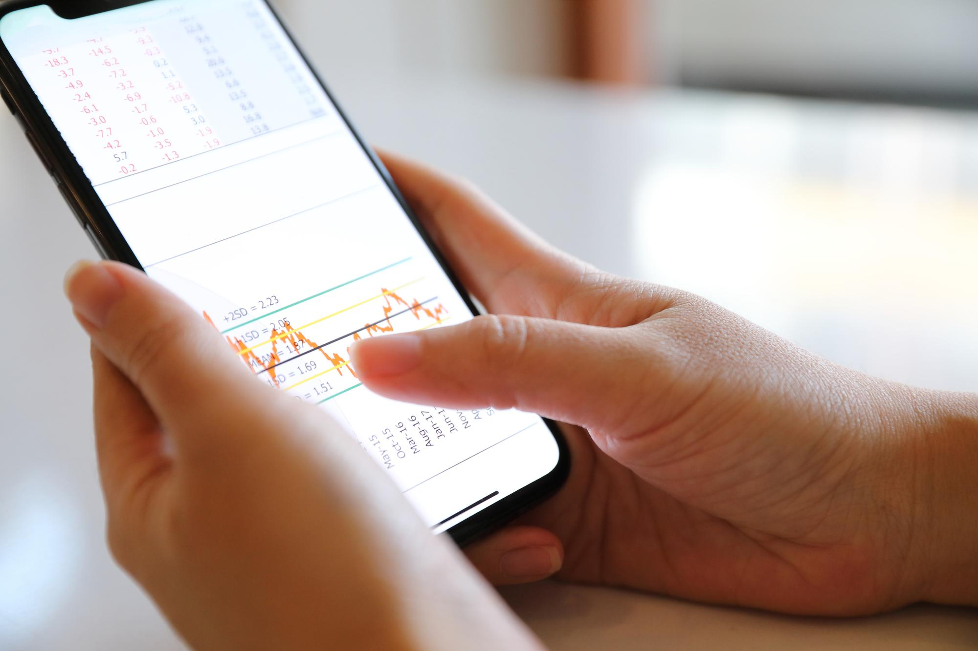 uso do aplicativo de gestão empresarial no celular