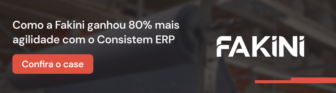 Banner do case de sucesso do Grupo Fakini destacando o ganho de 80% em agilidade com o Consistem ERP.